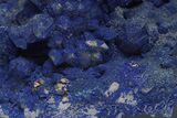 Vivid-Blue Azurite Encrusted Quartz Crystals - China #213834-2